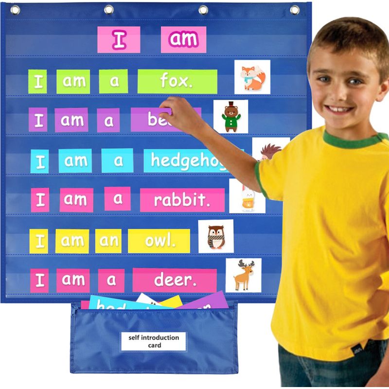 Wandkalender Mit Taschen Für Das Klassenzimmer, Multifunktionale Hänge-taschentabelle, Lernmaterialien Für Schule Und Zuhause.