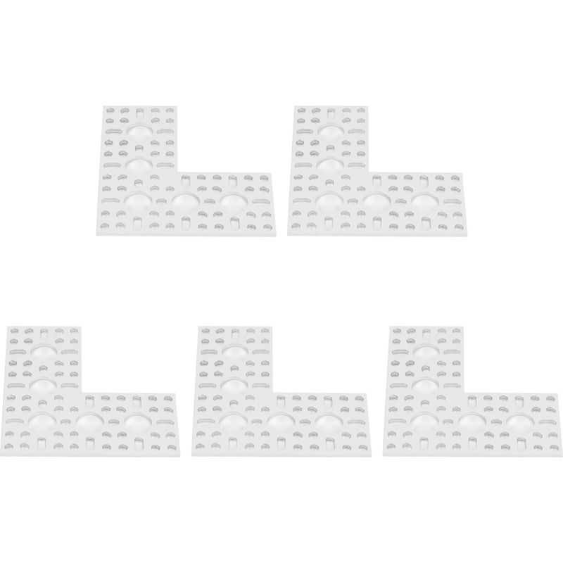 Satz Mit 5 Flachen Rechtwinkligen Winkeln, 5 Löcher, Standardmuster, L-form, Flache Auflage