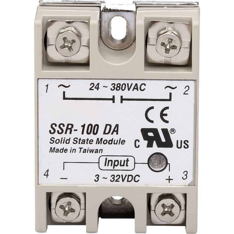 Einphasiges Halbleiterrelais, Geräuschlos, Funkenfrei, Ssr 100da Modul Für Die Industrielle Leistungsregelung.