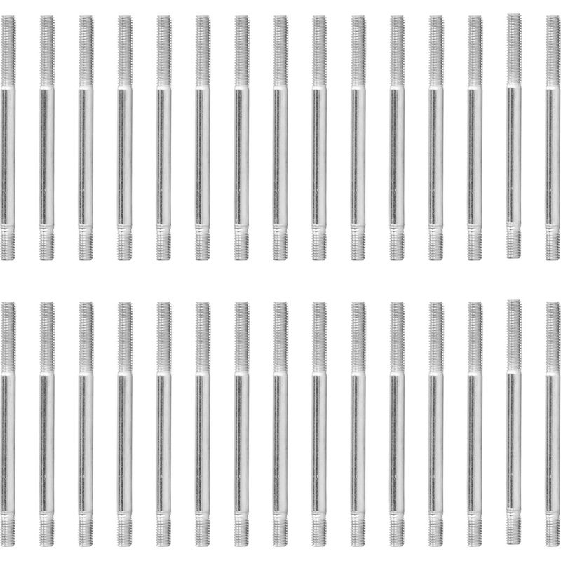 Packung Mit 30 M6-doppelgewindebolzen Aus Verschleißfestem Kohlenstoffstahl, 113 Mm Doppelmotorschrauben