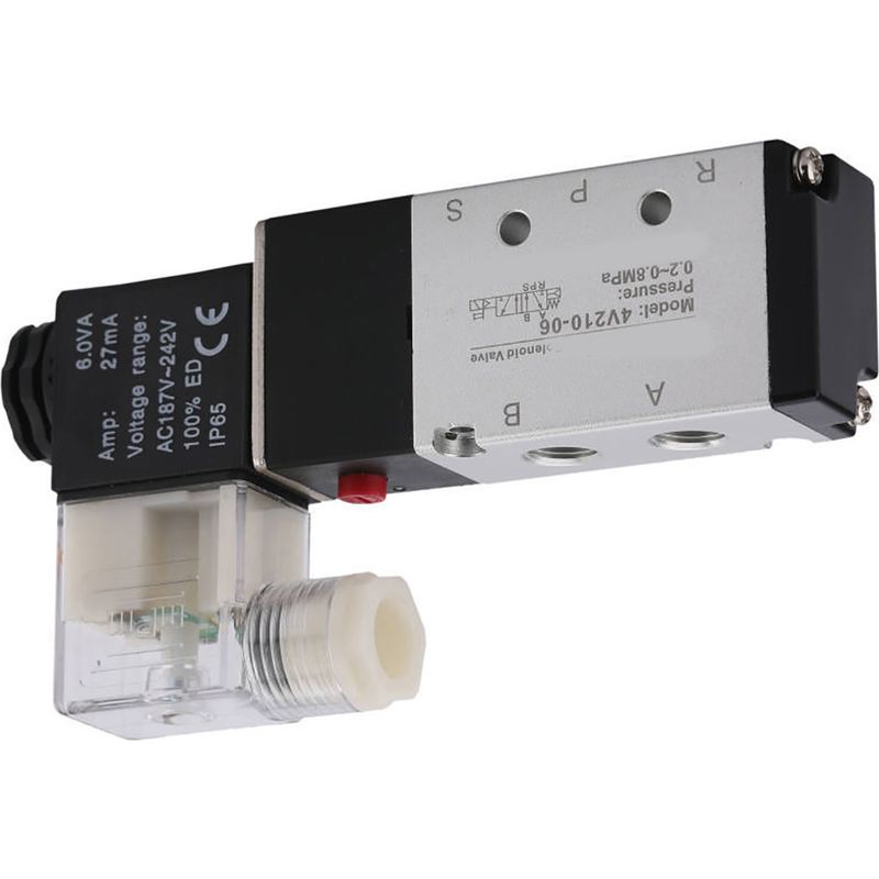 5/2 Pneumatikverteiler, Aluminium, Verschleißfest, Magnetventil 4v210 08 Ac220v