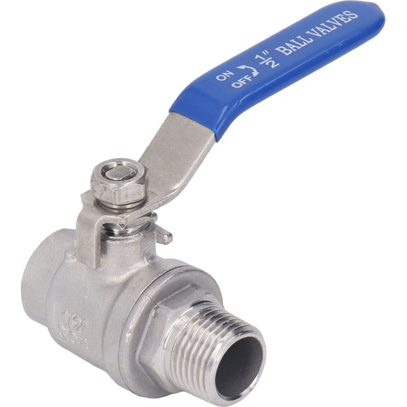 1/2-zoll-edelstahlkugelhahn Mit Npt-außen-/innengewinde, 24 Mm Außendurchmesser, 1000 Wog Wasserabsperrventil