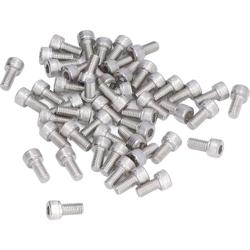 Packung Mit 50 M8x1,25x20 Mm Innensechskantschrauben, Standardgewinde, A2-70 Edelstahl Din 912.