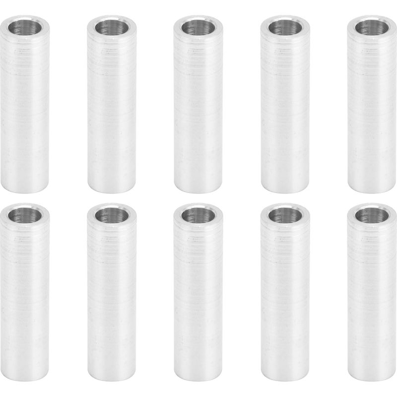 10 Runde Aluminium-distanzstücke Ohne Gewinde Für Montagehalterung, 6 Mm Außendurchmesser, 24 Mm Länge