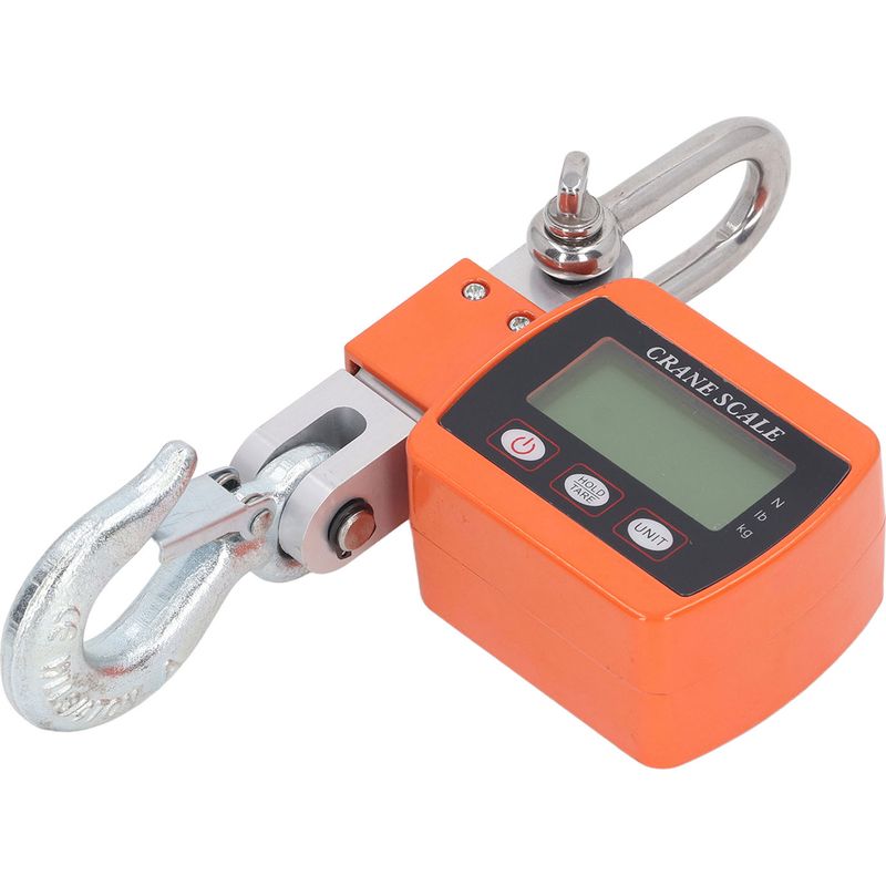 Orangefarbener Wiegehaken (500 Kg), Hd-lcd-digitalanzeige, Hochpräziser Sensor, Elektronische Hebewaage (1102 Lb).