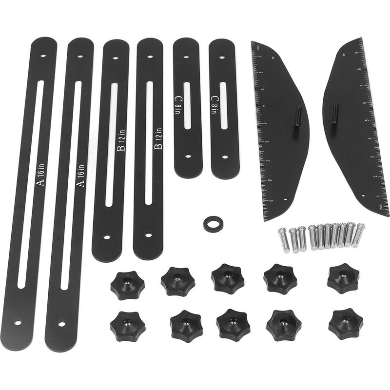 Schablone Zum Markieren Von Treppenstufen, Regalböden Und Gipskartonplatten, Verstellbares Messwerkzeug 11–60 Zoll, Schwarz