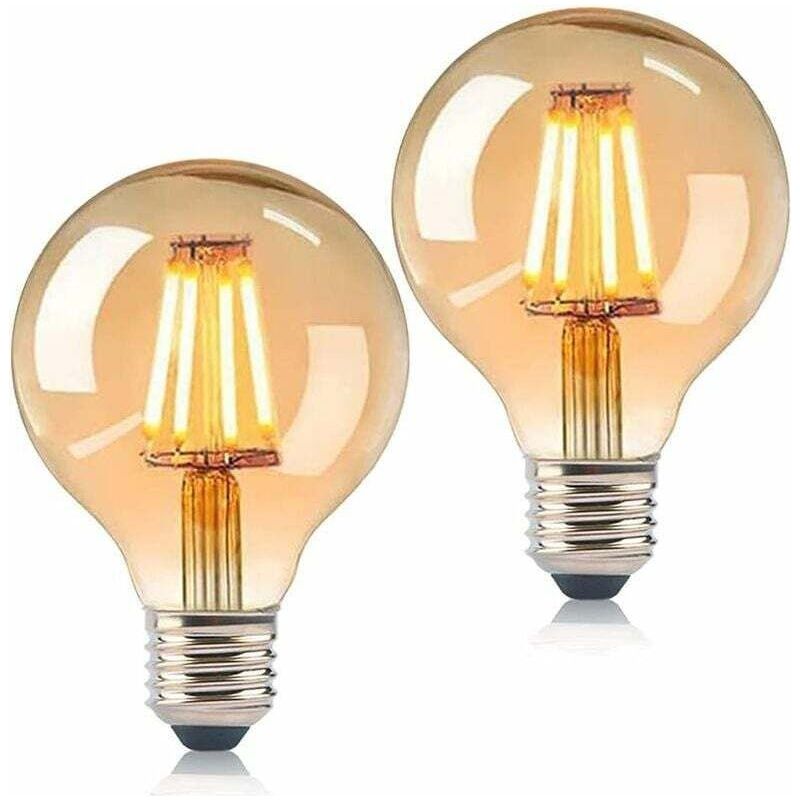 Ampoule Led E27 Edison Rétro Led Ampoule 6wg80 Ampoule Décorative Blanc Chaud Éclairage À La Maison Décor De Café