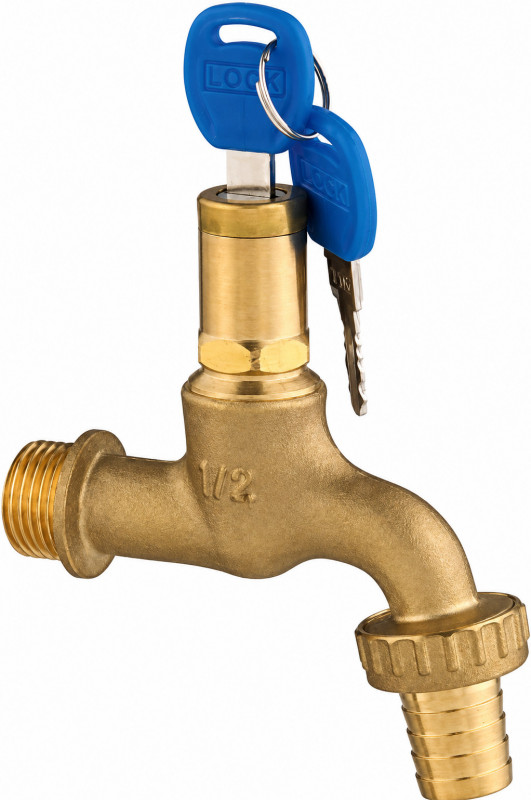 Wasserhahn Grandsire G1/2 Mit Ran G3/4 Absperrhahn Mit Schloss Und 2 Schlüsseln