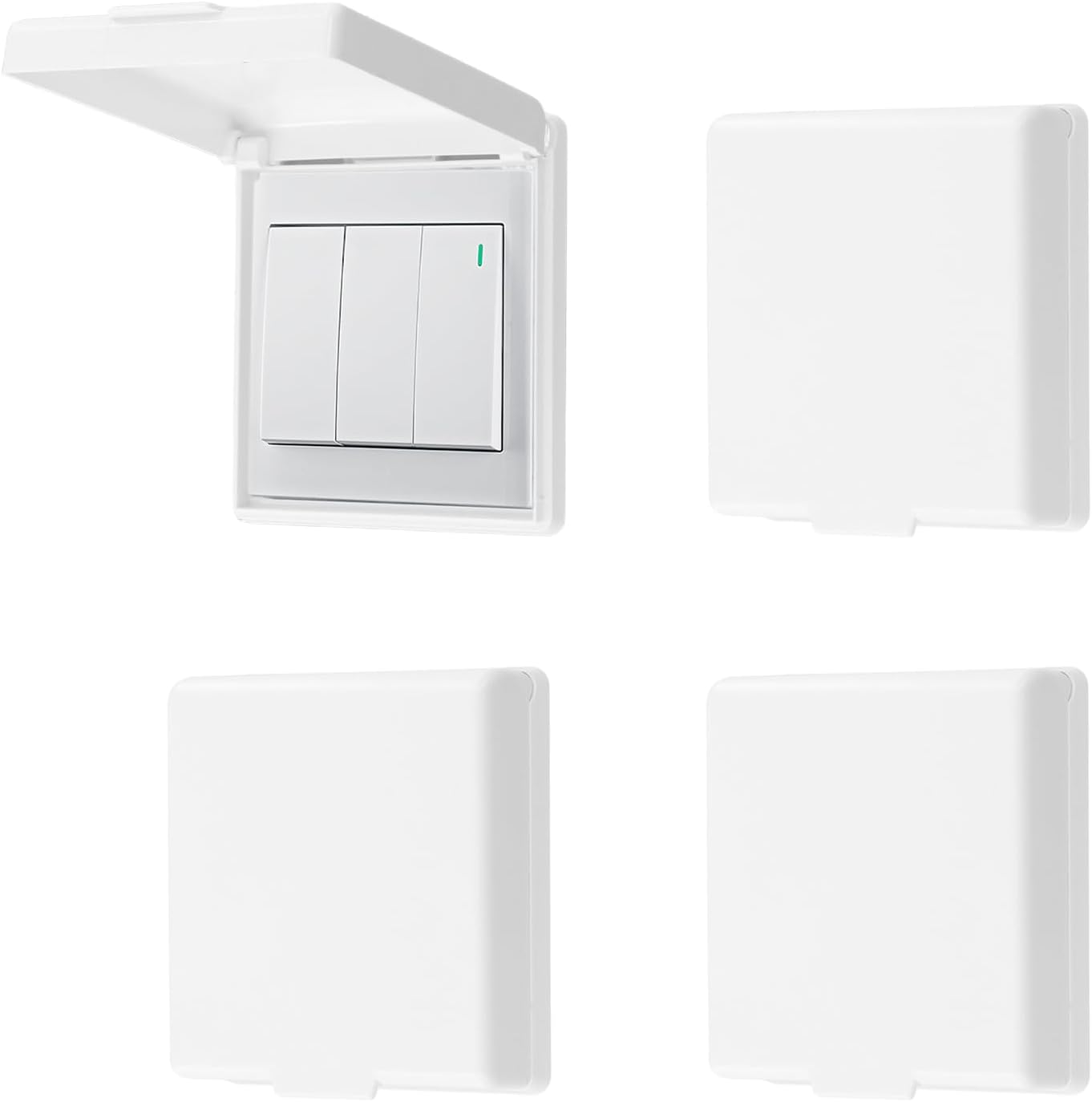 Ccykxapratique Plastique Bébé Anti-électrique Prise Couvercle Antipoussière Étanche Prise Interrupteur Étanche Boîtier De Protection 1pc