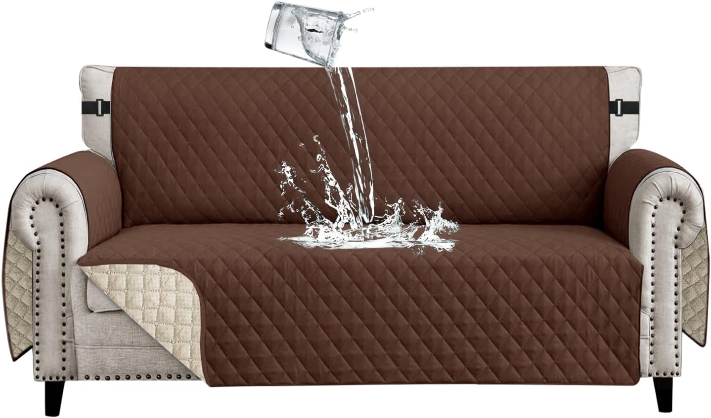 Ccykxa Wasserdichter 3-sitzer-sofabezug, Sofabezug Mit Armlehnen, Wendbarer Universal-sofabezug Mit Rutschfester Oberfläche, Sofaschutz