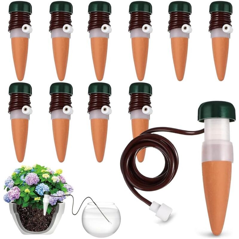 Set Mit 10 Wasserspendern Für Zimmerpflanzen, Balkonbewässerung, Automatisches Pflanzenbewässerungssystem + Selbstbewässerungssystem.
