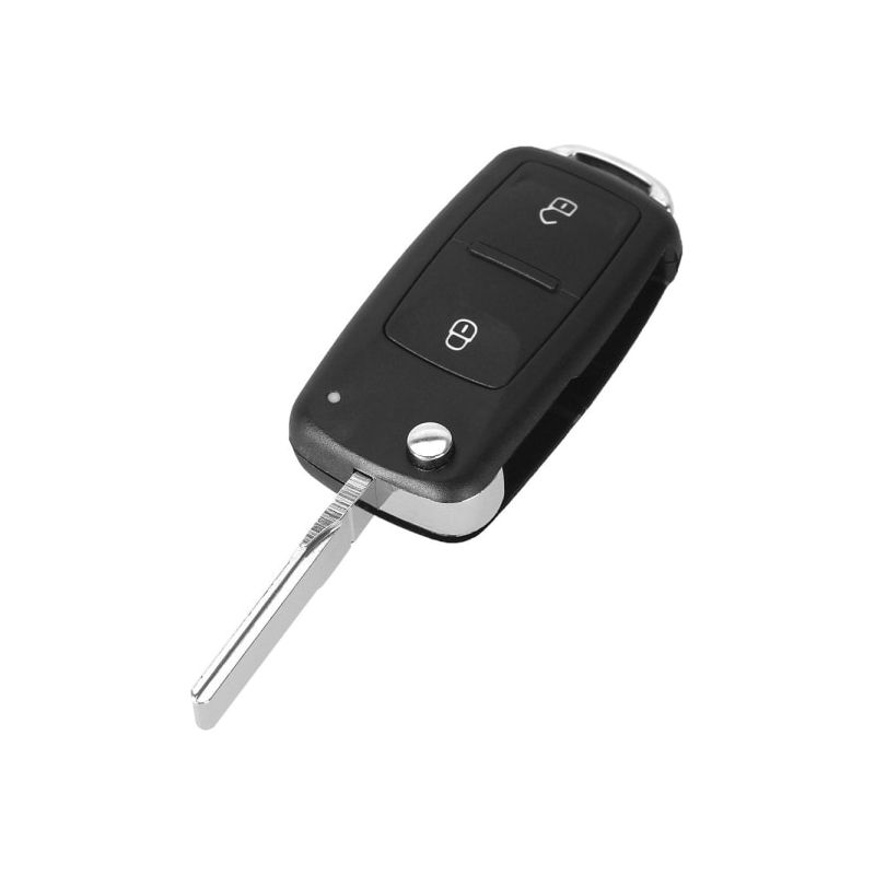 Ersatz-autoschlüssel Mit 2 Tasten Und Schlüsselbart Für Volkswagen Vw, Schwarz, Einheitsgröße.