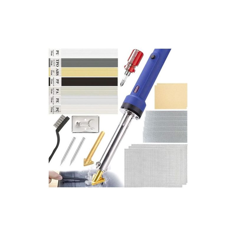 Ecleanfy – 100-w-kunststoffreparaturset – 56 Schweißstäbe – Temperaturbereich 400–600 °c – Für Polypropylen, Abs, Nylon