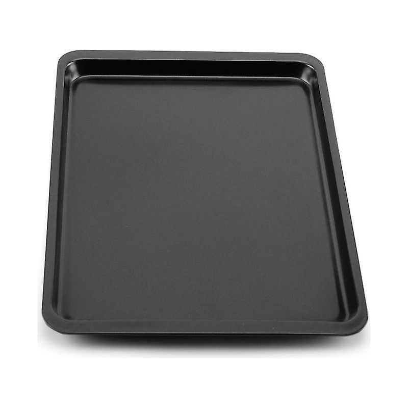 Set Mit 2 Rechteckigen, Antihaftbeschichteten Backblechen Für Brot Und Kuchen, Ofenfest. Schwarzes, Rechteckiges Backblech.