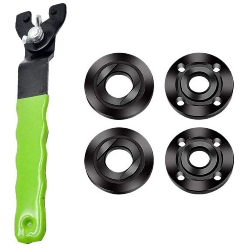 Ecleanfy 5/8"-11 Winkelschleifer Flanschmutter Mit Verstellbarem Schraubenschlüssel Und Verlängerungswelle Verbindungsstangen-set, Kompatibel Mit Bosch, Dewalt, Makita, Ryobi Und Black & Decker