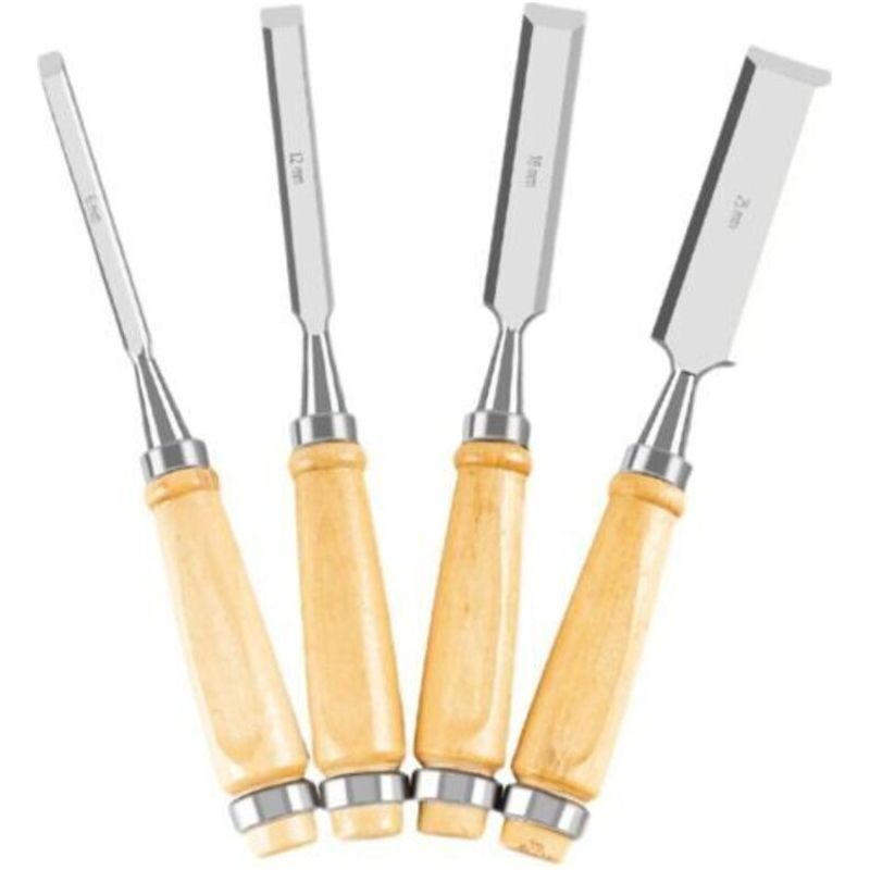 Ecleanfy - Set Mit 4 Schreiner-holzmeißeln Mit Holzgriffen