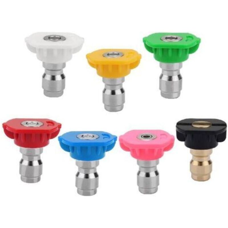 Ecleanfy-set Mit 7 Düsen Für Hochdruckreiniger, 1/4"-schnellanschlussdüsen", Hauptsächlich Für Die Autoreinigung Und Gartenarbeit.