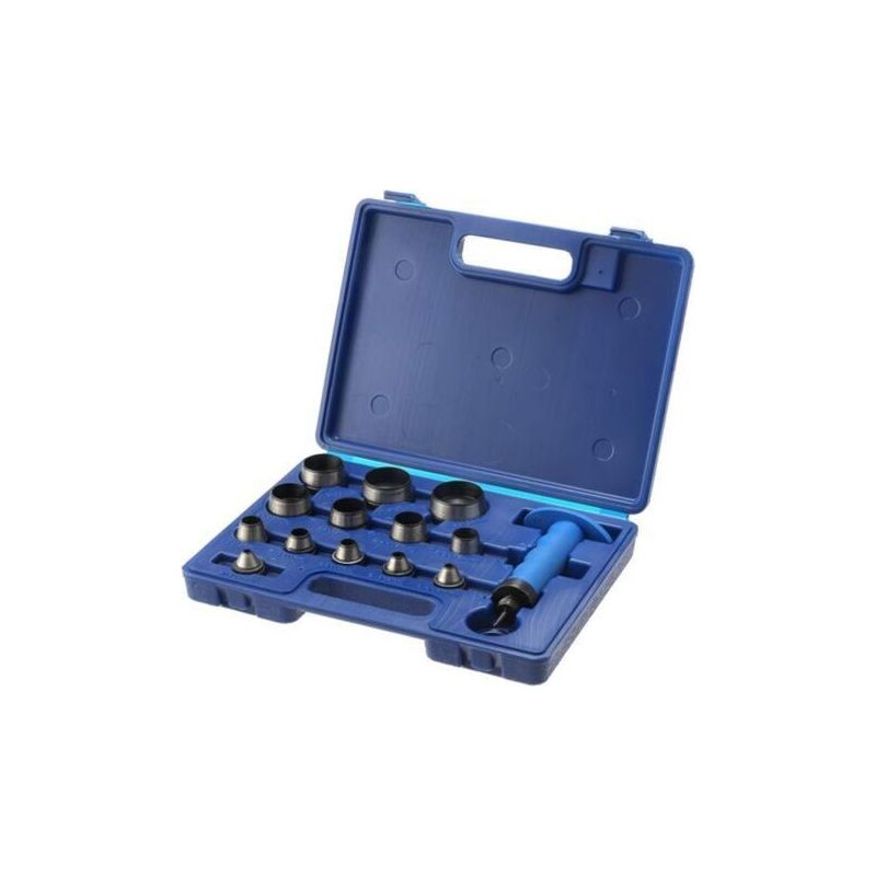 Ecleanfy – Set Mit 14 Hohlstanzen, Professionelle Lederstanzen Von 5 Bis 35 Mm Mit Klemmgriff Für Die Lederverarbeitung, Gummidichtungen Für Gürtel Und Armbänder
