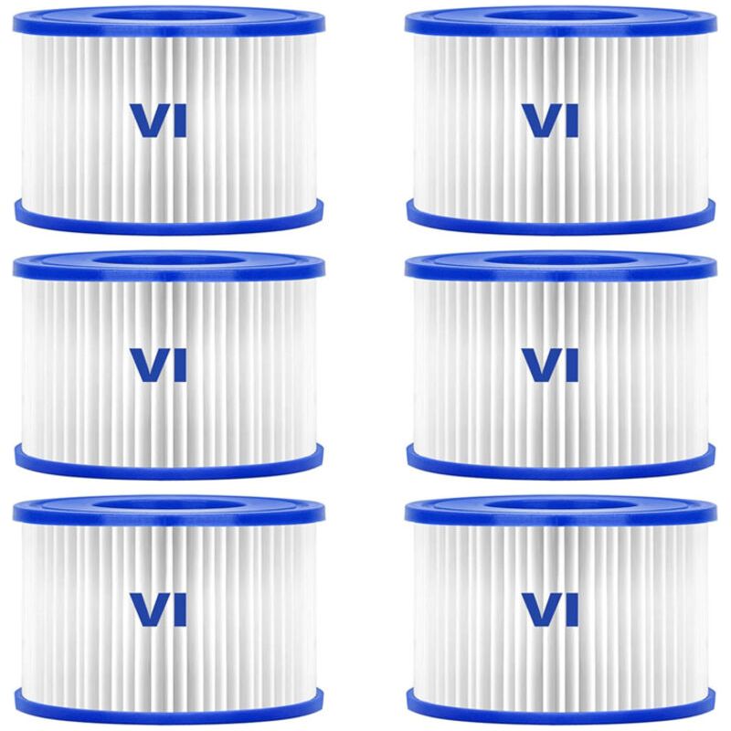 Ecleanfy - 6er-pack Filterkartuschen Für Aufblasbare Lay-z-spa-whirlpools