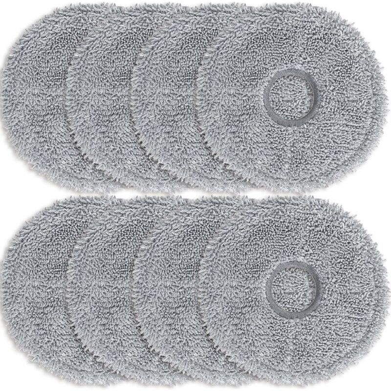 Ecleanfy – 8er-pack Dunkelgraue Mikrofasertücher – Kompatibel Mit Den Saugrobotern Dreame L10s/l10/l20 Und Xiaomi X10/x20 – Effektive Reinigung Von Hartböden