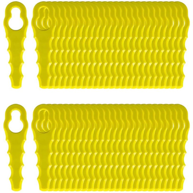 Ecleanfy 50-teiliges Ersatzmesserset Für Ryobi Rasentrimmer, Doppelt Gezahnte Messerköpfe Rac155 Rac157 Rac158