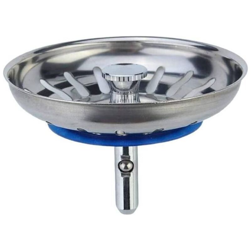 Ecleanfy Universal-spülbeckenabflusssieb 80 Mm, Edelstahl-abflussstopfen, Spülbeckensieb – Küchenspülen-abflussstopfen – Edelstahl