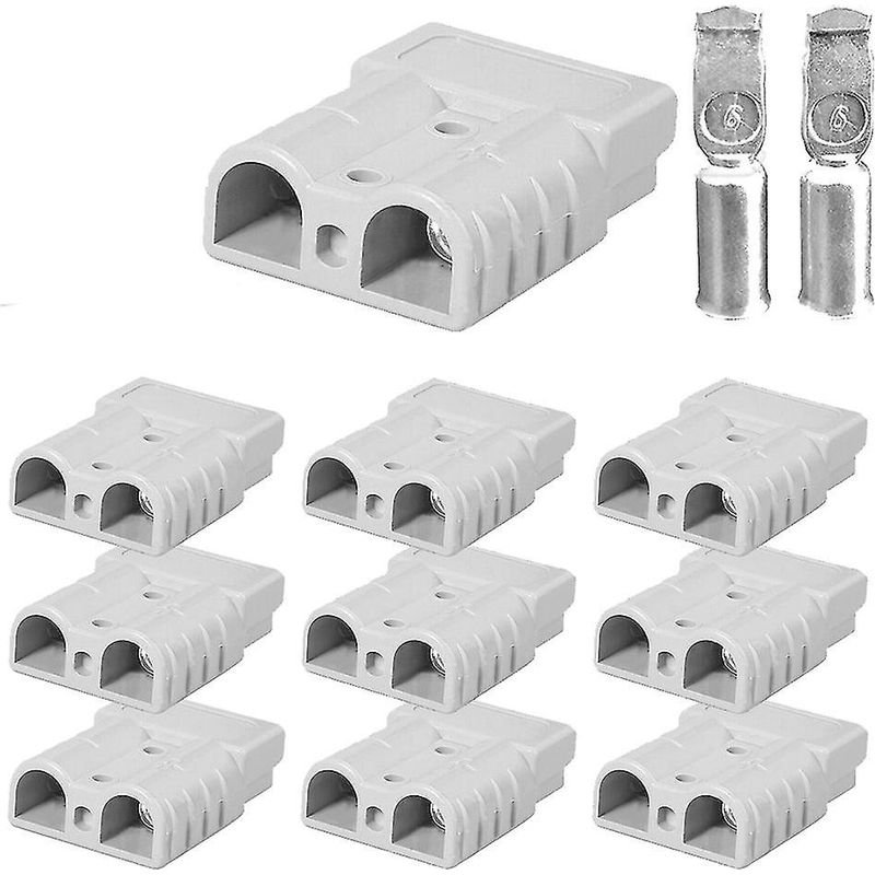 Packung Mit 10 Anderson-steckverbindern Für Dc 50 A 12-24 V 6 Awg Bipolare Buchse Mit Kupferkontakten.