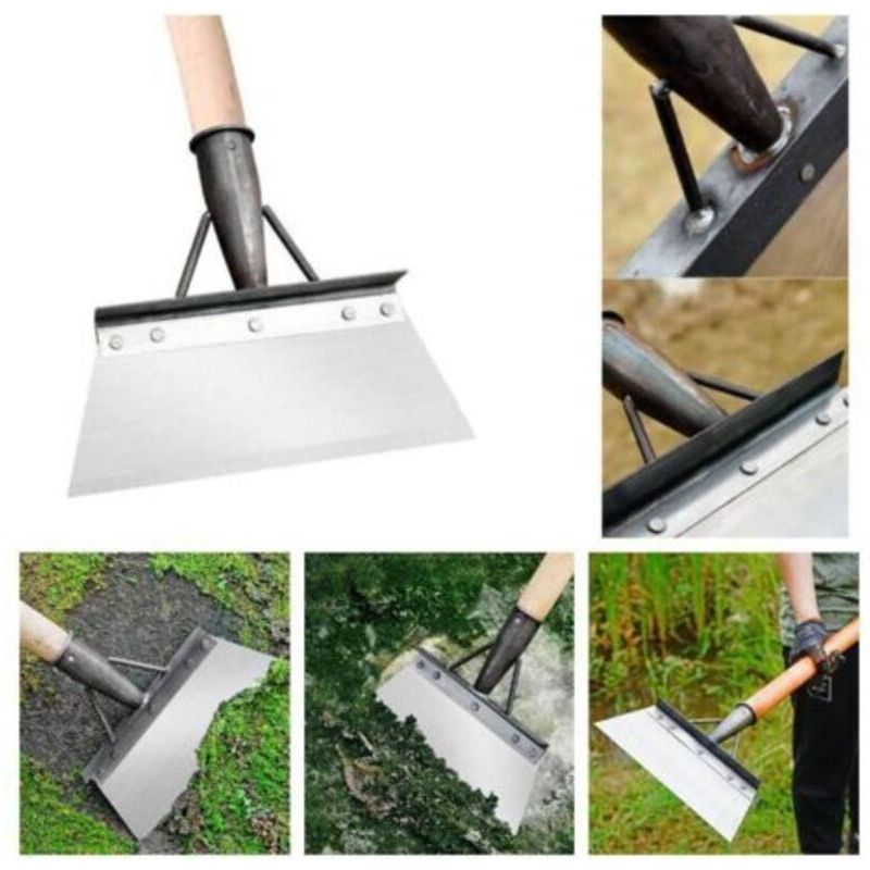 Ecleanfy Multifunktions-gartenschaufel, Reinigungsschaufel, Edelstahl-landschaftsschaufel, Garten, Pflanzen, Bodenausheben, Landwirtschaftsschaufel, Unkrautjätwerkzeug, 23 Cm