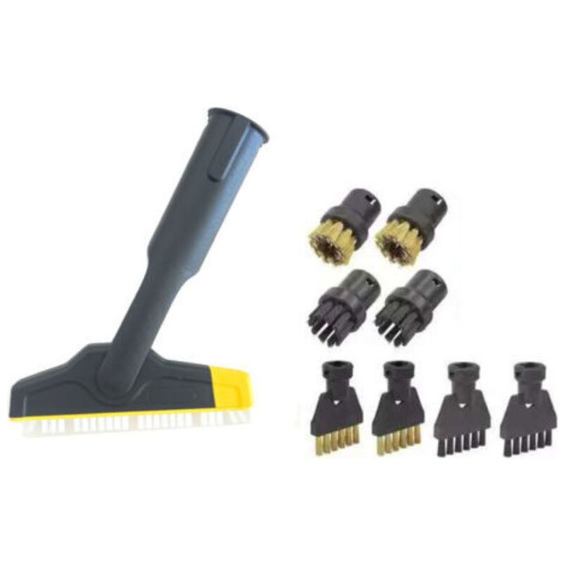 Ecleanfy 9-teiliges Dampfreinigungsset, 1 Große Fugenbürste, Kompatibel Mit Kärcher Sc1/sc2/sc3/sc4/sc5 (2.863-334.0) – Dampfreiniger-zubehör Mit Flexibler Düse Für Fliesen Und
