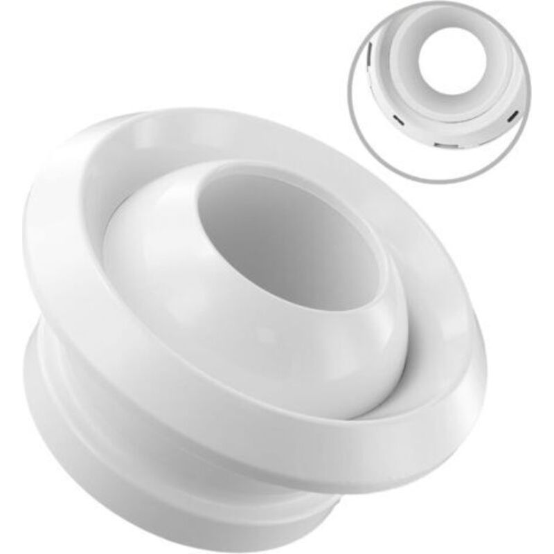 Ecleanfy Runder Abs-luftverteiler - Verstellbar - Kugelförmige Düse - Gewerbliches Rundventil Für Hlk-systeme - 75-200 Mm (200 Q)