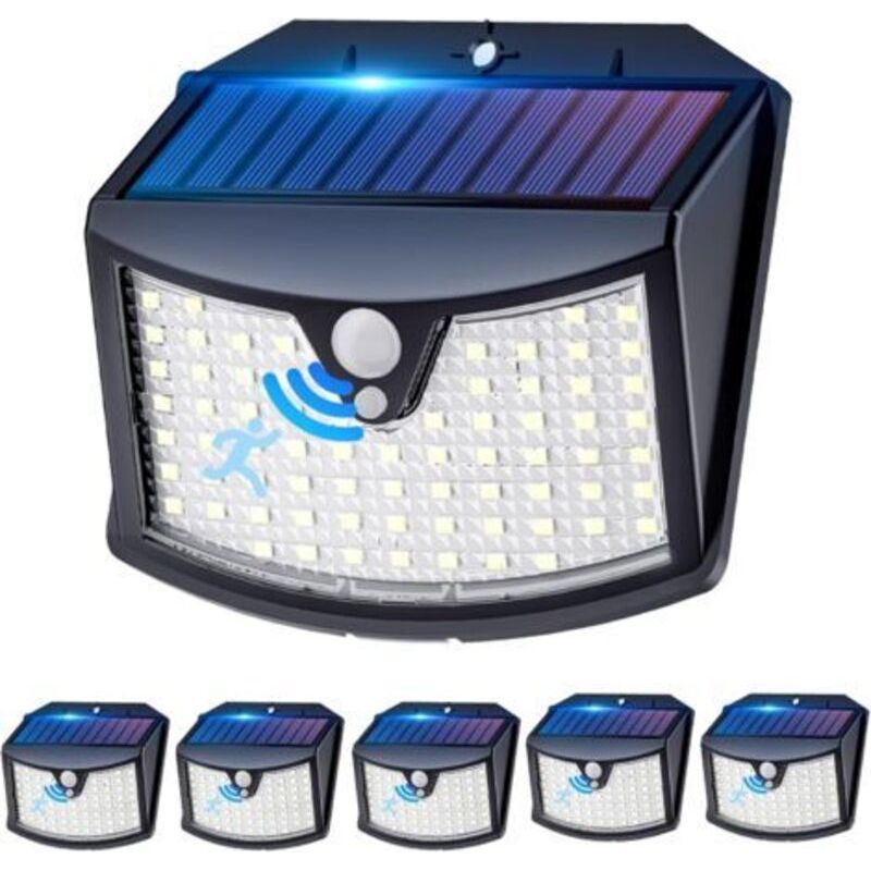 Ecleanfy Solar-außenleuchten, 【6er-pack】 Solar-außenleuchten, 3 Modi, Ip65 Wasserdicht – Solar-außenbeleuchtung Für Garten, Garage, Terrasse, Wandmontage
