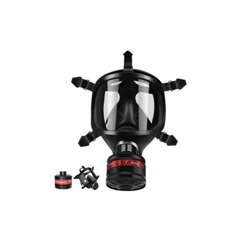 Ecleanfy Vollgesichts-atemschutzmaske Mit 40-mm-aktivkohlefilter, Vollgesichts-gasmaske Für Industrie, Polieren, Lackieren, Staubbekämpfung, Sprühen, Schweißen Und Produkte
