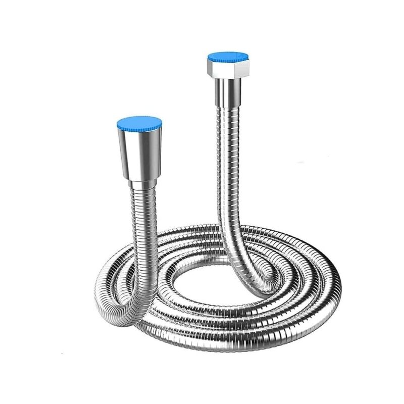 Extra Langer 5 M Edelstahl-duschschlauch Mit Massivem Messinganschluss, Universell, Platzsicher, Chrom-finish (500 Cm)