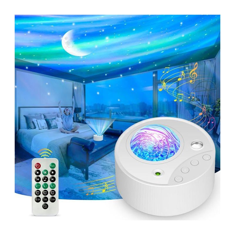 3-in-1 Aurora Borealis Galaxienprojektor Mit 14 Lichteffekten Und Weißem Rauschen, Sternenhimmel-deckenleuchte, Ambient-projektor