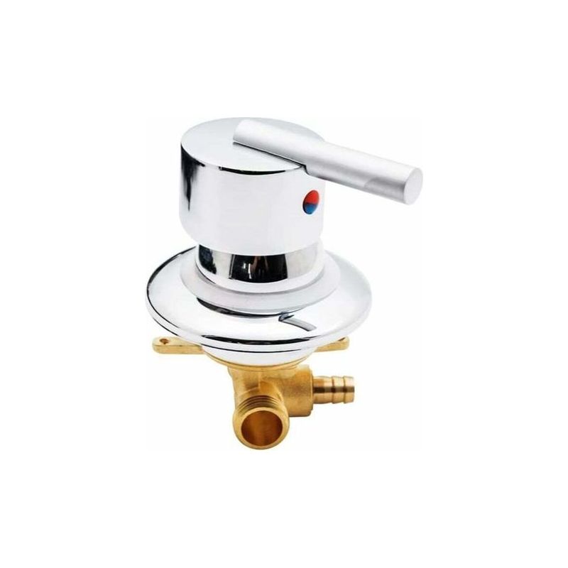 Ecleanfy-sjqka – G1/2" Duschmischer – Zweiwegeventil – Verchromtes Messing – Kompatibel Mit Standardrohren – Einfache Installation