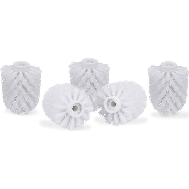Set Mit 5 Abnehmbaren Wc-bürstenköpfen, 9,5-mm-gewinde, Ersatzbürstenkopf-durchmesser 9 X 7 Cm, Weiß
