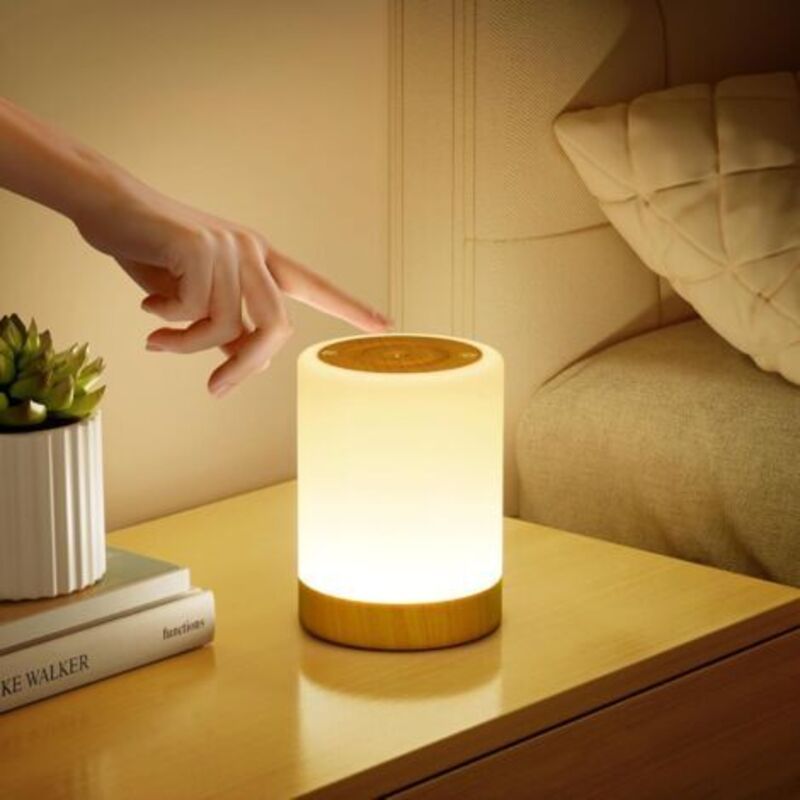 Ecleanfy Touch-nachttischlampe Mit Einstellbarer Helligkeit, 4 Modi Und 256 Rgb-farben, Wechselndes Led-nachtlicht Für Kinder, Usb-aufladbare Stilllampe, Kabellose Tischlampe Fürs Schlafzimmer