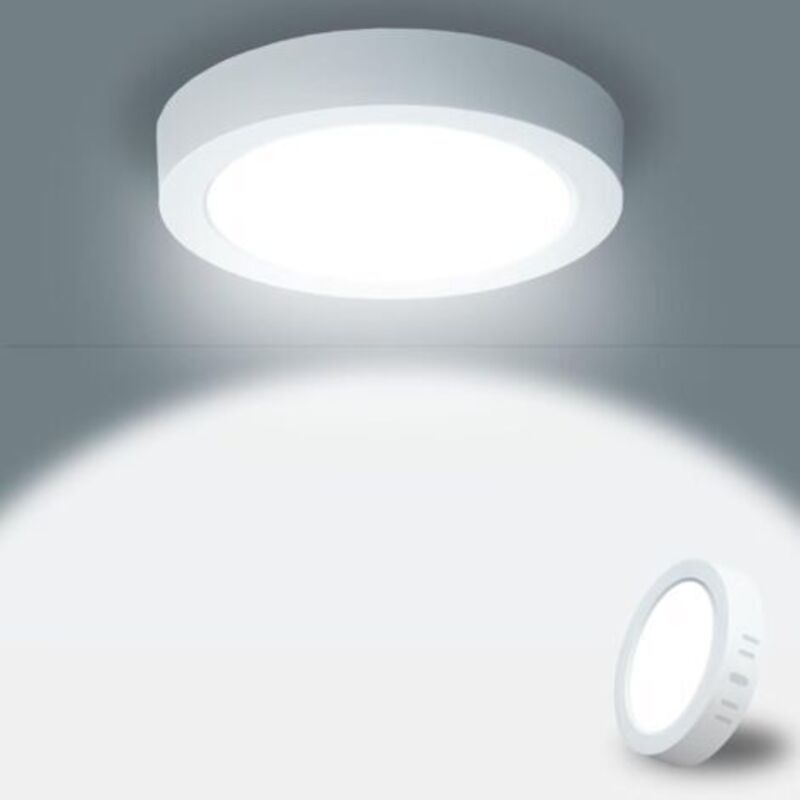 Ecleanfy 15w 1800lm Led-deckenleuchte, Moderne Runde Deckenleuchte, 3000k Kaltweiß, Inklusive Treiber. Schutzart Ip44, 120° Abstrahlwinkel, Geeignet Für Badezimmer, Schlafzimmer, Wohnzimmer, Küche, Fl