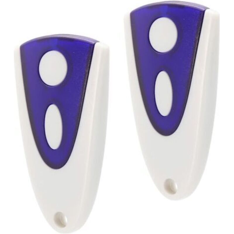 Ecleanfy 2-teilige Garagentor-fernbedienung Für Novoferm, 433,92 Mhz, 2-kanal, Garagentor-fernbedienung Für Novotron 502/504/512/514 (mit 2 Ersatzbatterien) – Weiß Und Blau