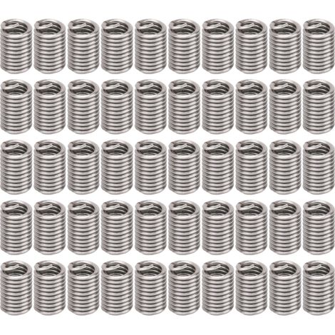 Kit De Douilles De Réparation De Trou De Vis, Insertion De Filetage De Fil, Douille En Acier Inoxydable, Unités Américaines 5 À 40, 50 Pièces