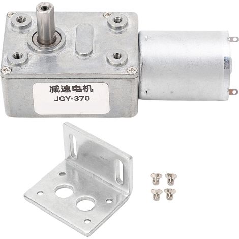 Moteur À Engrenages Cc 12mm, Arbre Unique, Turbine Réversible Autobloquante, Réduction De Vis Sans Fin Avec Base De Fixation, 3 Tr/min