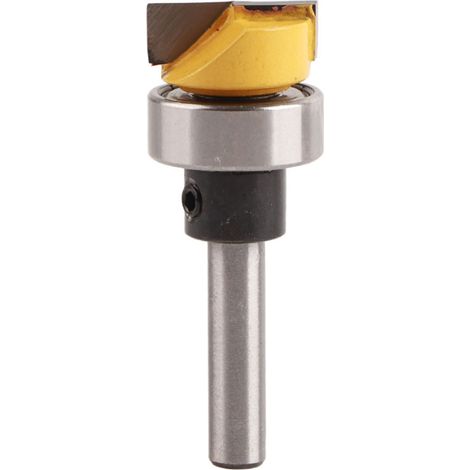 Mèche De Routeur De Modèle, Surface De Revêtement En Carbure Cémenté Mèche À Tige 1/4 Sans Bords Élimination Lisse Des Copeaux Pour Le Travail Du Bois Mdf