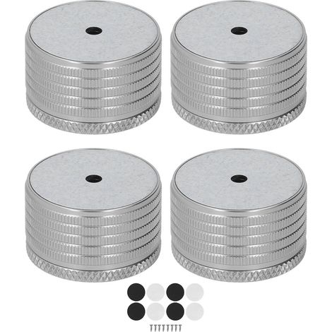 Pieds De Support De Cadre De Lit En Alliage D'Aluminium, 4 Pièces, Rehausseurs De Meubles Pour Canapé, Table Et Chaise, Réglage De La Hauteur De 23 À 37mm, Espace Gris