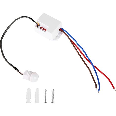 Mini Interrupteur Inductif De Mouvement Infrarouge Pir, Réglable, Haute Sensibilité, Temporisation, 110-240v