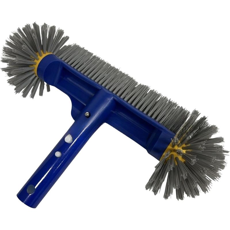 1 Bürstenkopf – Poolzubehör – Nylon Und Aluminium – Wand- Und Bodenreinigung – Für Innen- Und Aufstellpools – Grau – 33 X 21 X 10 Cm