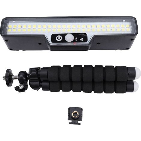 Solarleuchte Mit Bewegungssensor Und Flexibler Halterung – 50 Helle Leds Für Garten, Zaun Und Camping – Sanftes Licht (1 Lampe + 1 Halterung)