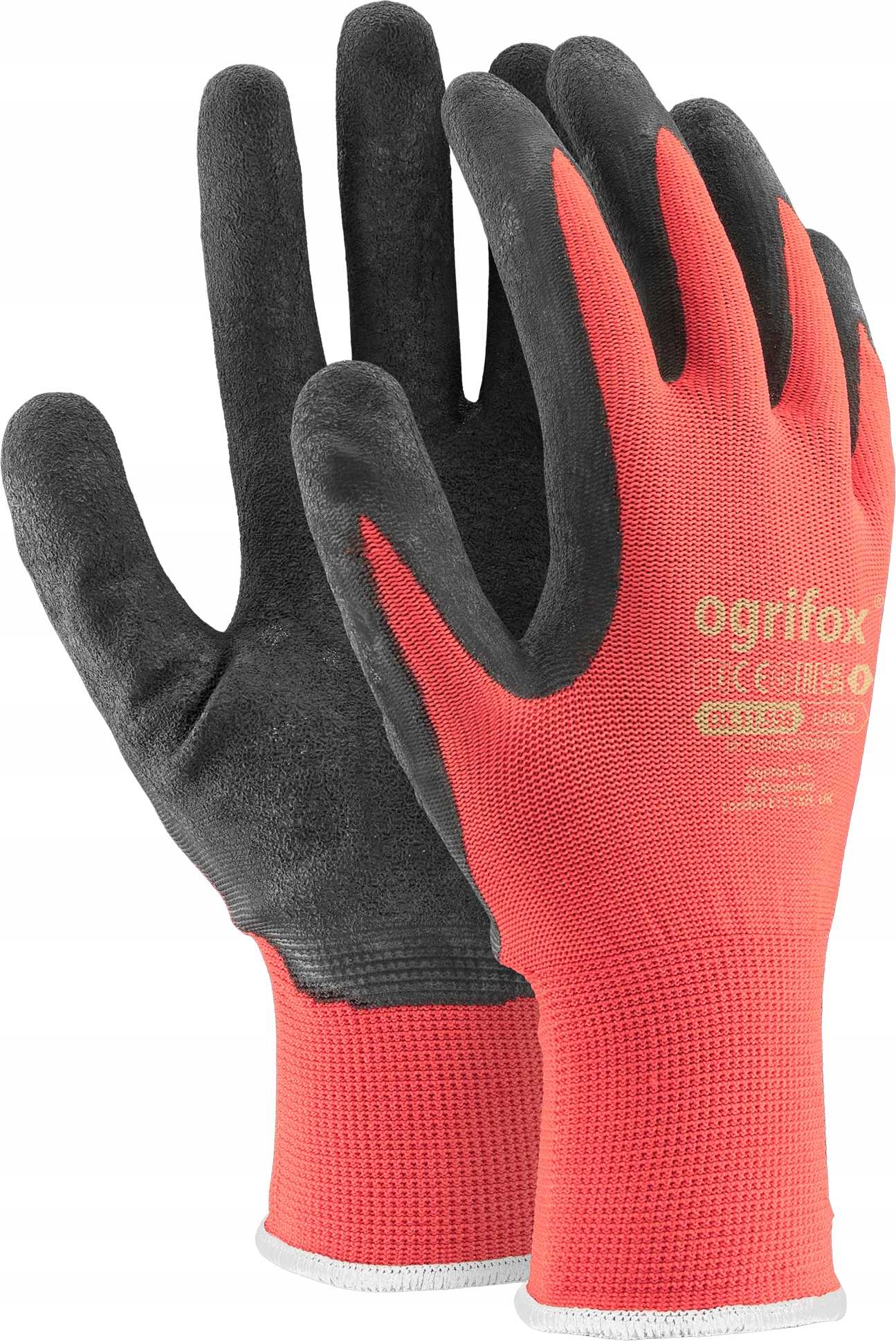 Arbeitshandschuhe Rot-schwarz 10-xl Ox-latekscb10 - 10 Stück.