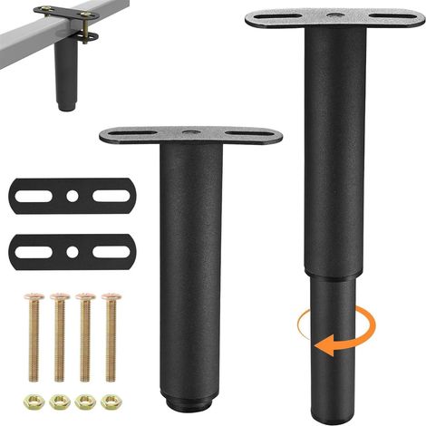 Bettbeine, 2er-set Ausziehbare Möbelbeine, Diy-tischbeine Aus Metall, Verstellbare Möbelbeine (18-33 Cm)