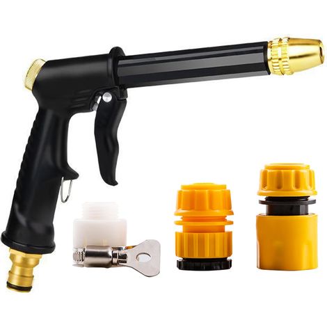 Hochdruck-wasserpistole Mit Metalldüse, Ideal Zum Bewässern Von Autos, Reinigen Von Gärten Usw.