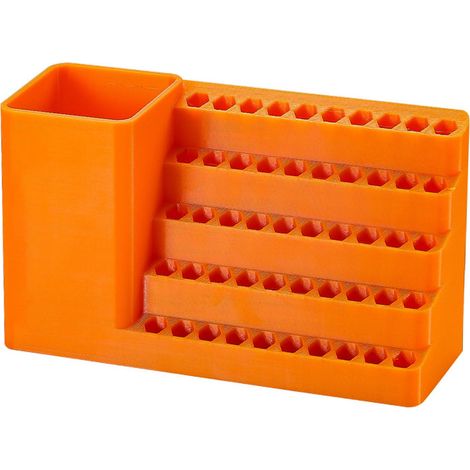 Diese Aufbewahrungsbox Für Bohrmaschinenzubehör Hat Eine 6,35 Mm Große Öffnung Und Ein Aufhängeloch.